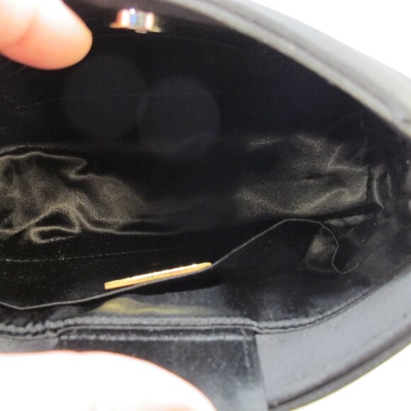 Talbots navy silk evening purse with braided handle - Picture 10 of 11